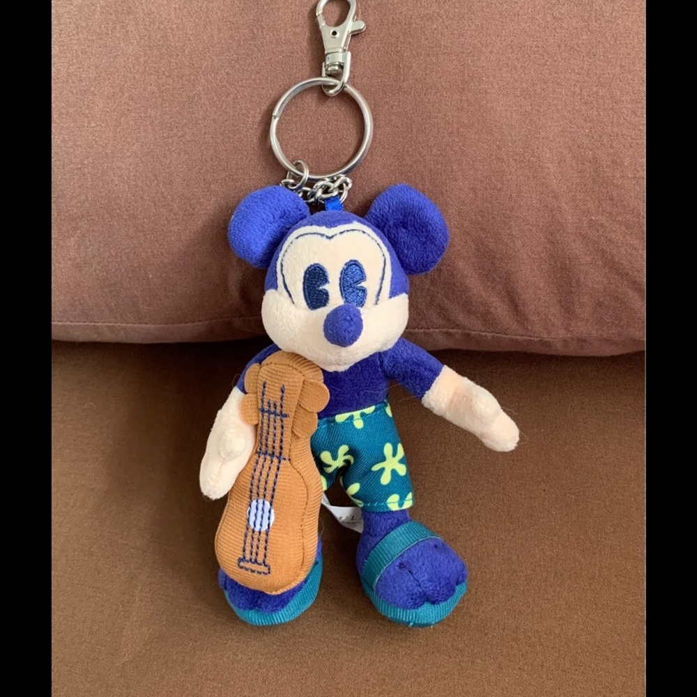 Disney Aulani Mickey Plush Keychain